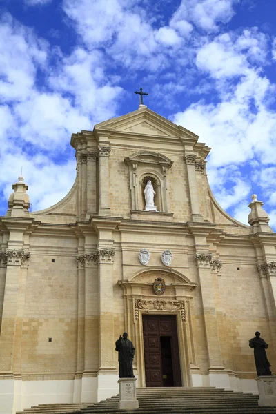 Kathedraal van de veronderstelling van gozo, malta — Stockfoto