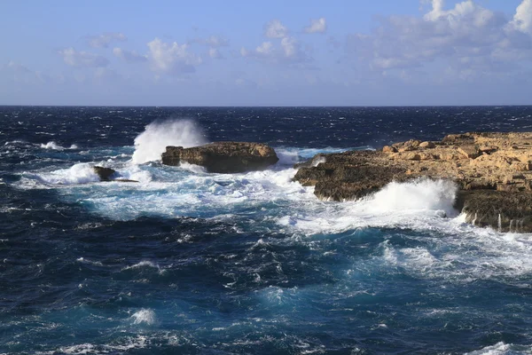 Ventana azul, Gozo Malta —  Fotos de Stock
