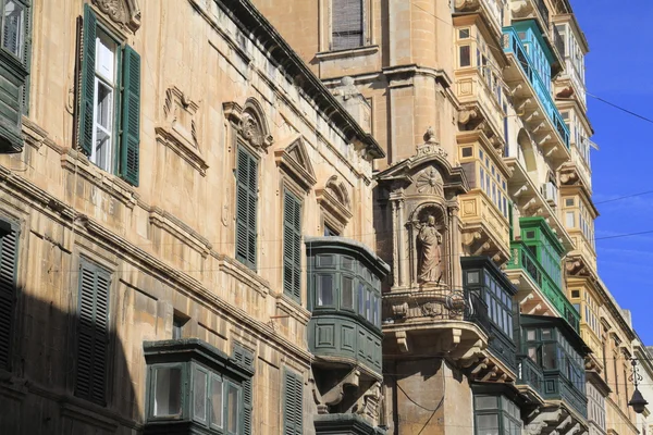 Valletta, malta sokak — Stok fotoğraf