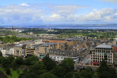 Edinburgh Castle Hill, İskoçya'dan üzerinden bir görünüm