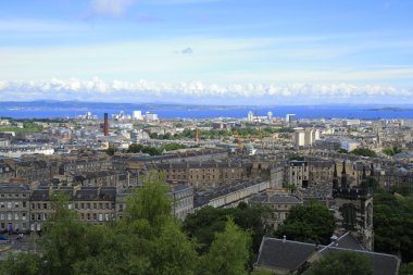 Calton Hill, İskoçya Edinburgh üzerinden bir görünüm