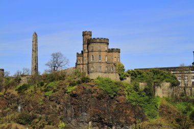 Calton Hill Edinburgh, İskoçya, İngiltere'de güzel bir görünüm