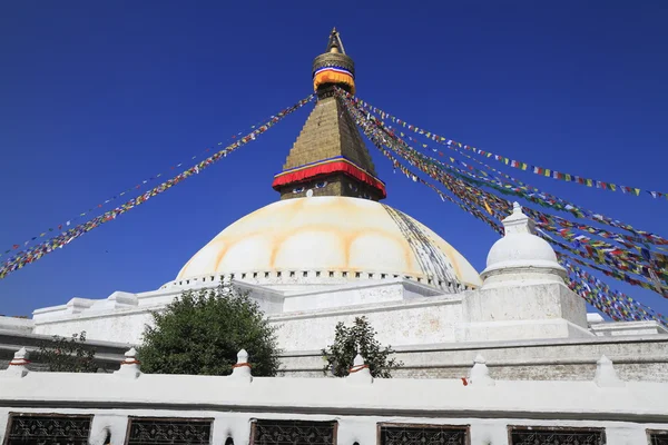 Boudhanath é uma estupa budista em Kathmandu, Nepal . — Fotografia de Stock