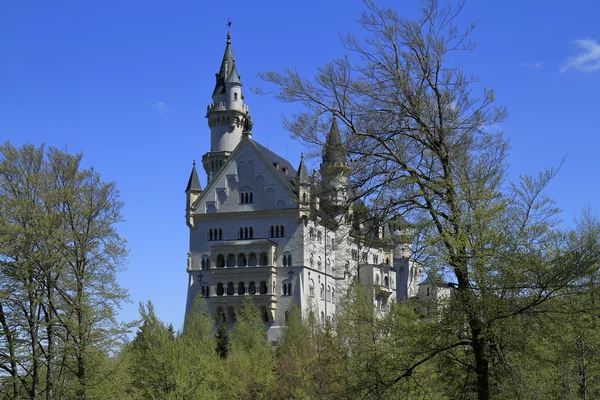 Castillo de Neuschwanstein en los Alpes bávaros — Foto de Stock