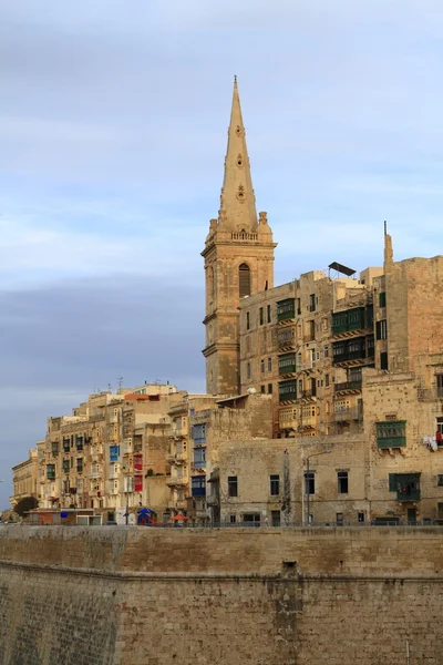 Skyline van Valletta, malta — Stockfoto