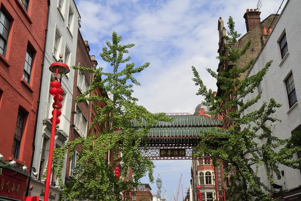 A főkapu London Chinatown — Stock Fotó