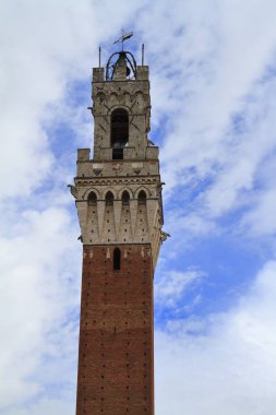 Siena, Tuscany, İtalya 'daki Piazza del Campo Meydanı Panoraması