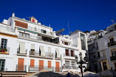 Beyaz İspanyol köyü Competa, Endülüs, İspanya