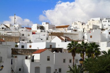 Beyaz İspanyol köyü Vejer de la Frontera, Endülüs, İspanya