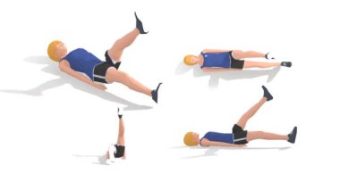 Makas Kadın Egzersizi Beyaz Arkaplanda 3d Model Döndürme Tablosu