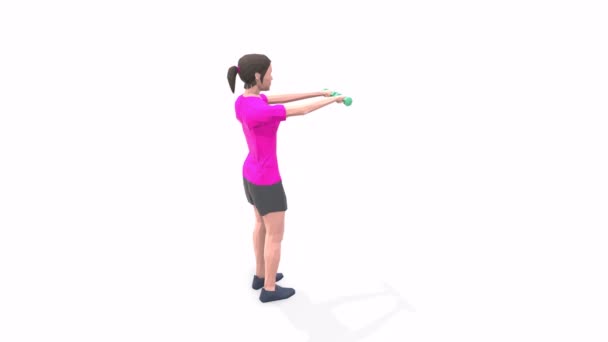 Forward Raise Woman Exercise Animation Model Turntable White Background — Stock Video © Cerebrate #442633960 Forward Raise Woman Exercise Animation Model Turntable White Background — Stock Video © Cerebrate #442633960