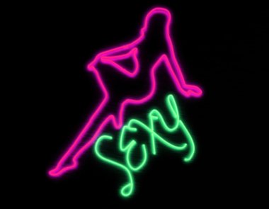 Neon Sign for Bar or Strip Club clipart
