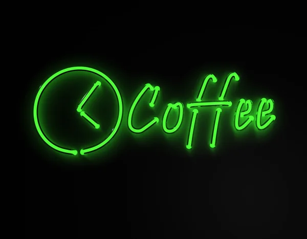 커피 노 엔 로그인 시간 — 스톡 사진