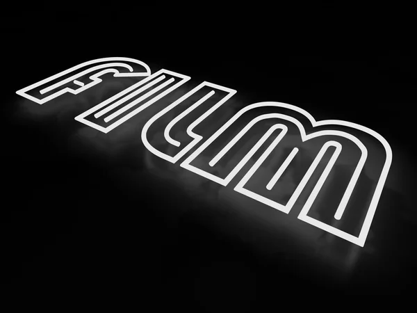 Film Neon teken voor bioscoop of teathre — Stockfoto