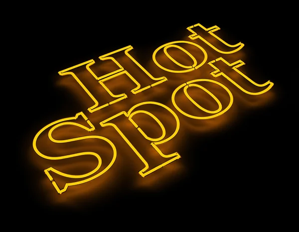 Hot Spot νέον Sig — Φωτογραφία Αρχείου