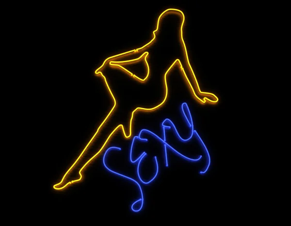 Neon znak do baru lub klubu ze striptizem — Zdjęcie stockowe