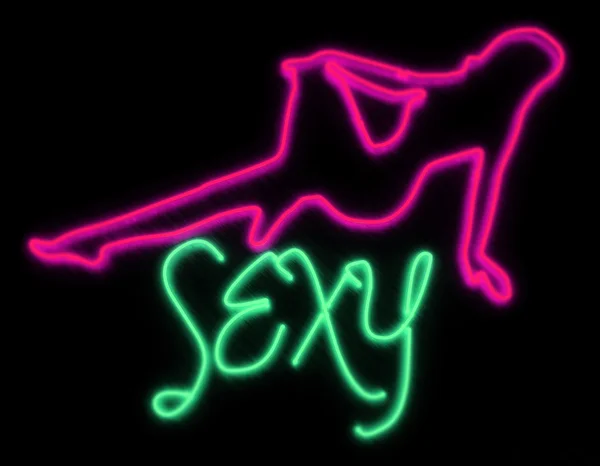 Neon Sign for Bar or Strip Club — Stock Photo, Image