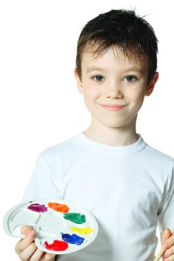 Young boy artist