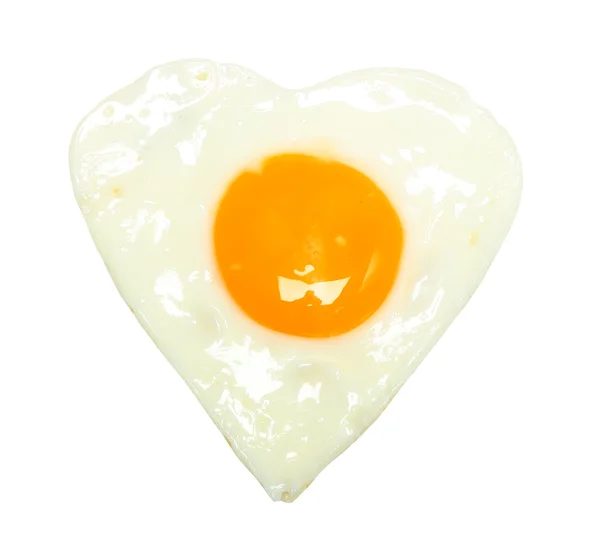 Huevo frito sobre blanco — Foto de Stock