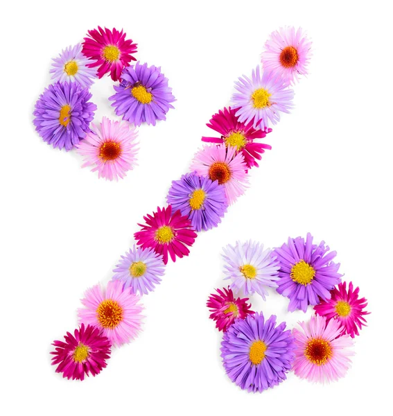 Flower alphabet — Stock Photo, Image