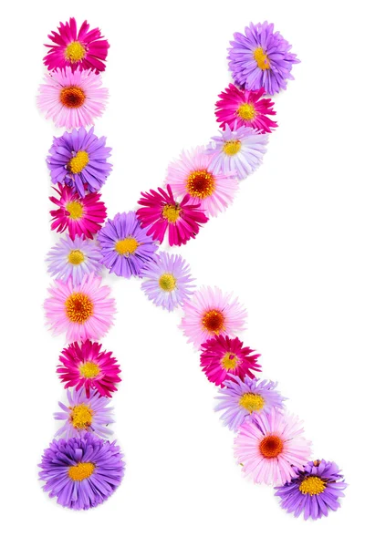 Flower alphabet — Stock Photo, Image