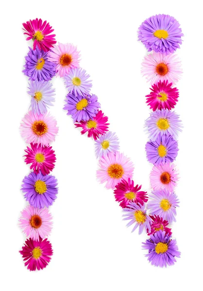 Flower alphabet — Stock Photo, Image