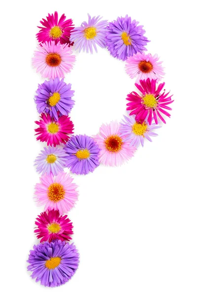 Flower alphabet — Stock Photo, Image