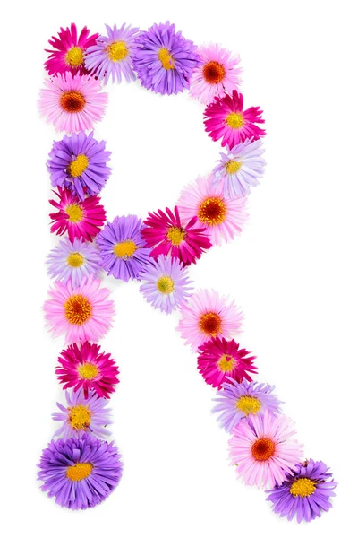 Flower alphabet — Stock Photo, Image