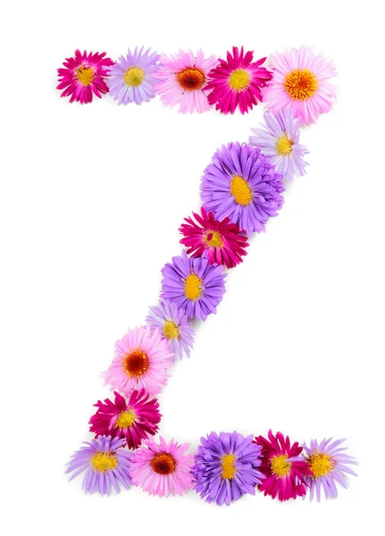 Flower alphabet — Stock Photo, Image