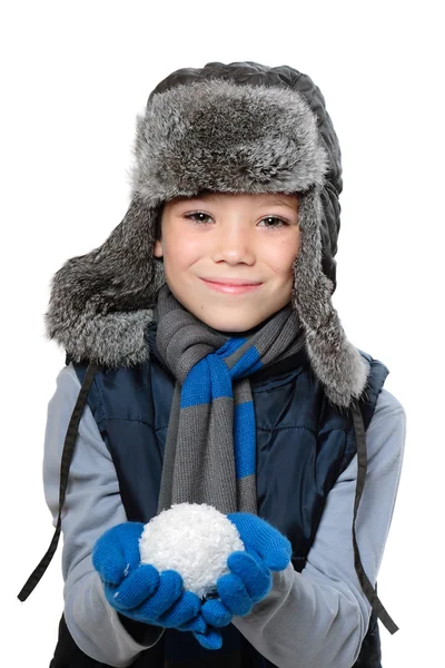 Winter jongen — Stockfoto