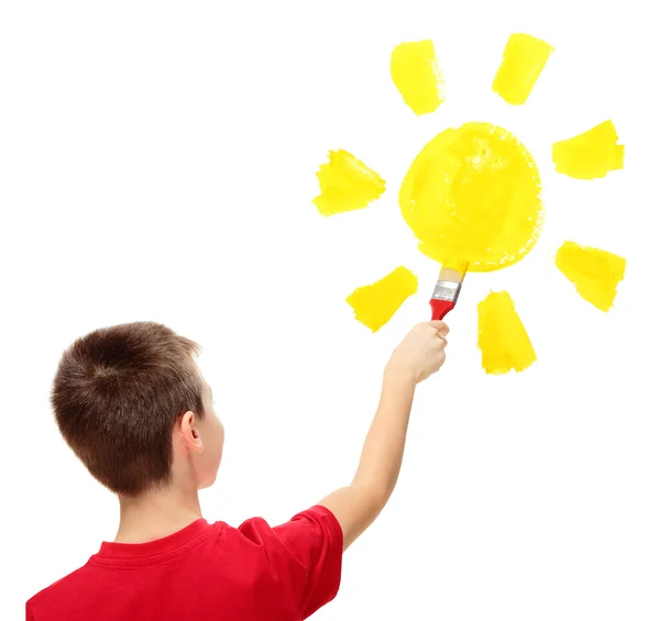 Boy and sun — Stock Photo, Image