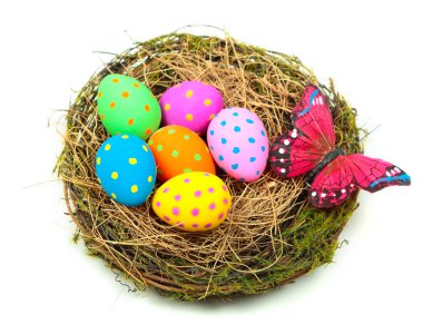 Yuvadaki paskalya yumurtaları