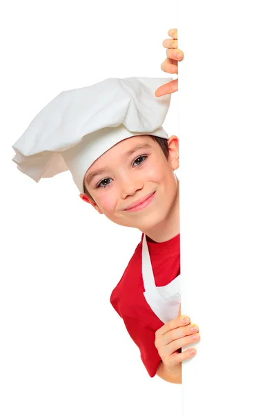 Cook boy on white — Stock Photo, Image