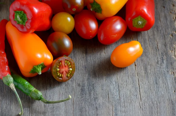 Tomates vegetales maduros coloridos —  Fotos de Stock