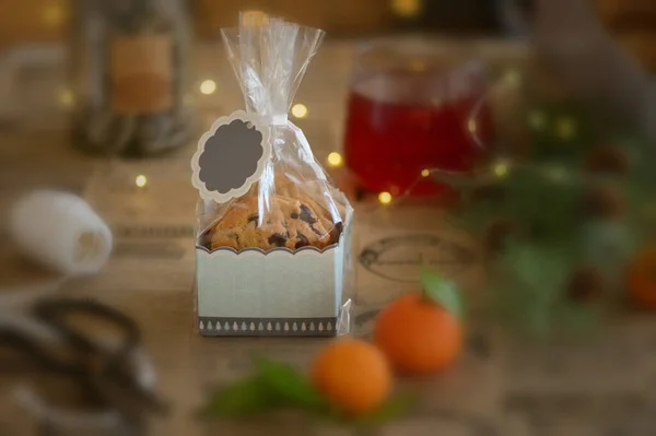 Closeup Chocolade Zelfgebakken Banketbakkerskoekjes Vintage Table — Stockfoto