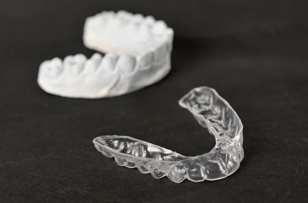Bandeja dental de silicone e molde — Fotografia de Stock