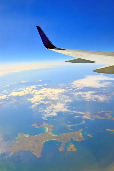 Vista dalla finestra dell'aereo — Foto Stock