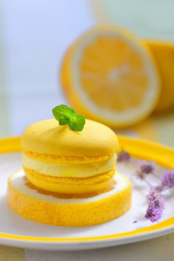 sarı limon macaron