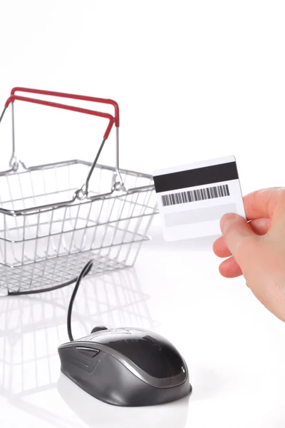 Online shopping basket — Stock Photo, Image