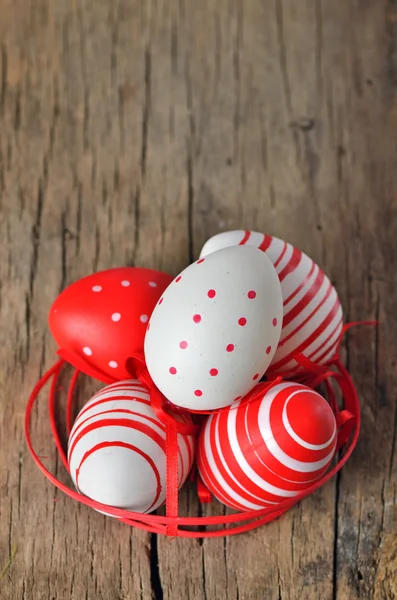 Easter eggs in nest — Stock Photo, Image