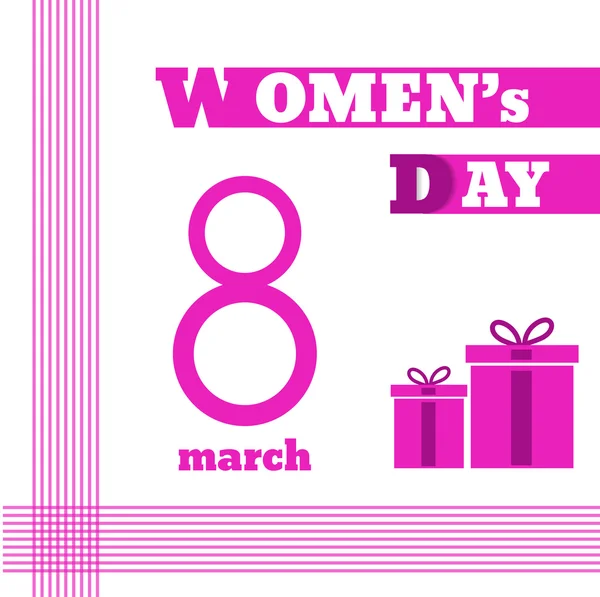 Anmeldung zum Frauentagsmarsch 8. Vektor Hintergrund Folge 10 — Stockvektor