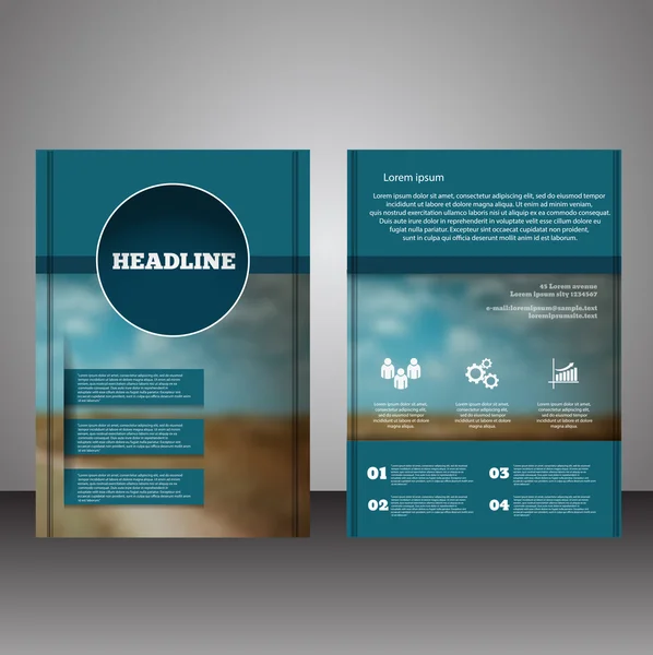 Zakelijke brochure folder lay-out ontwerpsjabloon in A4 formaat met b — Stockvector