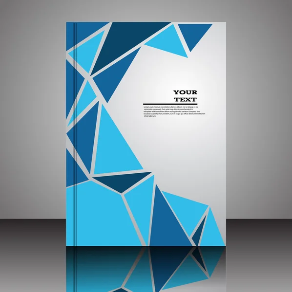 Composición abstracta azul triángulo poligonal parte construcción w — Vector de stock