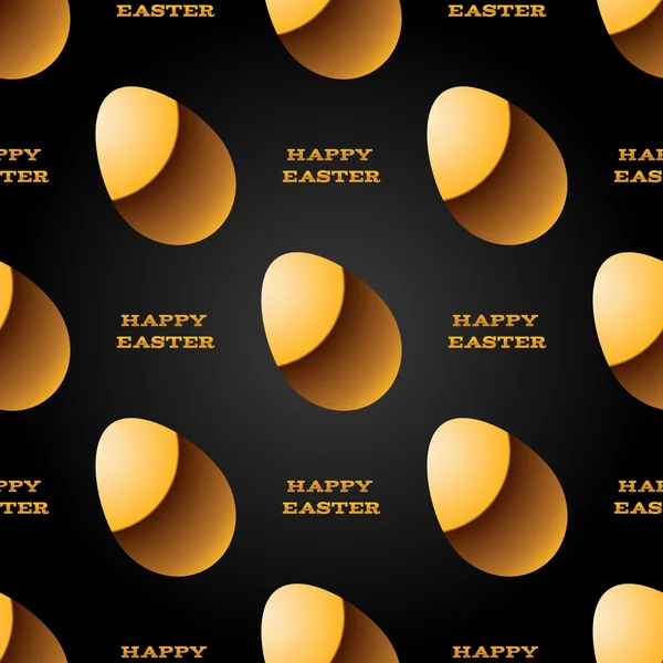 Oro negro diseño de Pascua patrón de fondo eps 10 vector illust — Vector de stock