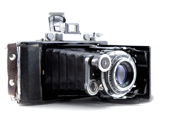 Ретро-фотокамера на белом фоне 8 — стоковое фото
