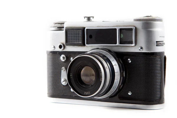 Фотокамера на белом фоне 11 — стоковое фото