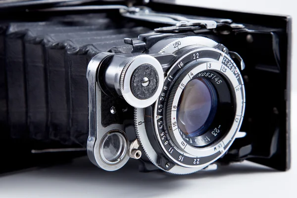 Винтажный объектив фотоаппарата крупным планом — стоковое фото