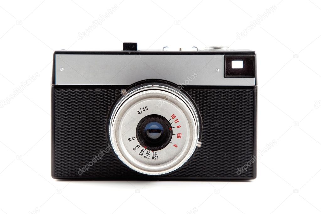 retro photo camera isolated on white background 12