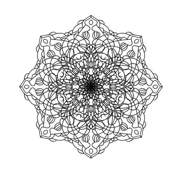 Mandala. Etnische decoratief element. Hand getekende achtergrond. Islam, — Stockvector