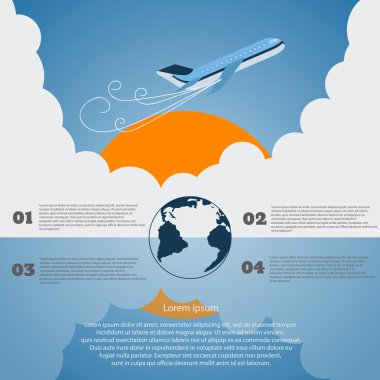 Seyahat infographics vektör eps 10 çizim